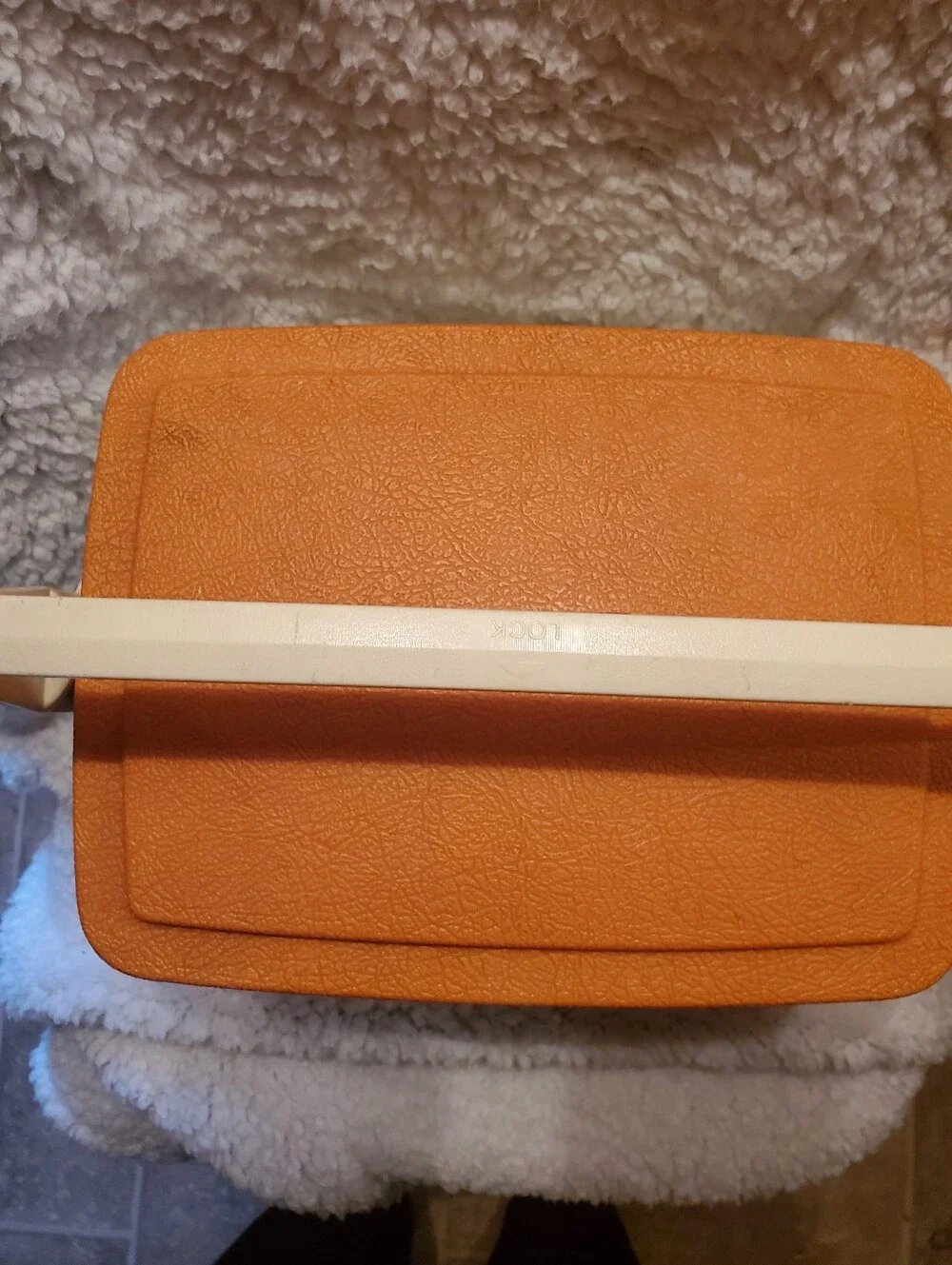 1982 Vtg Coleman Lil' Oscar #5272 Personal Mini Ice Chest Cooler Orange & White